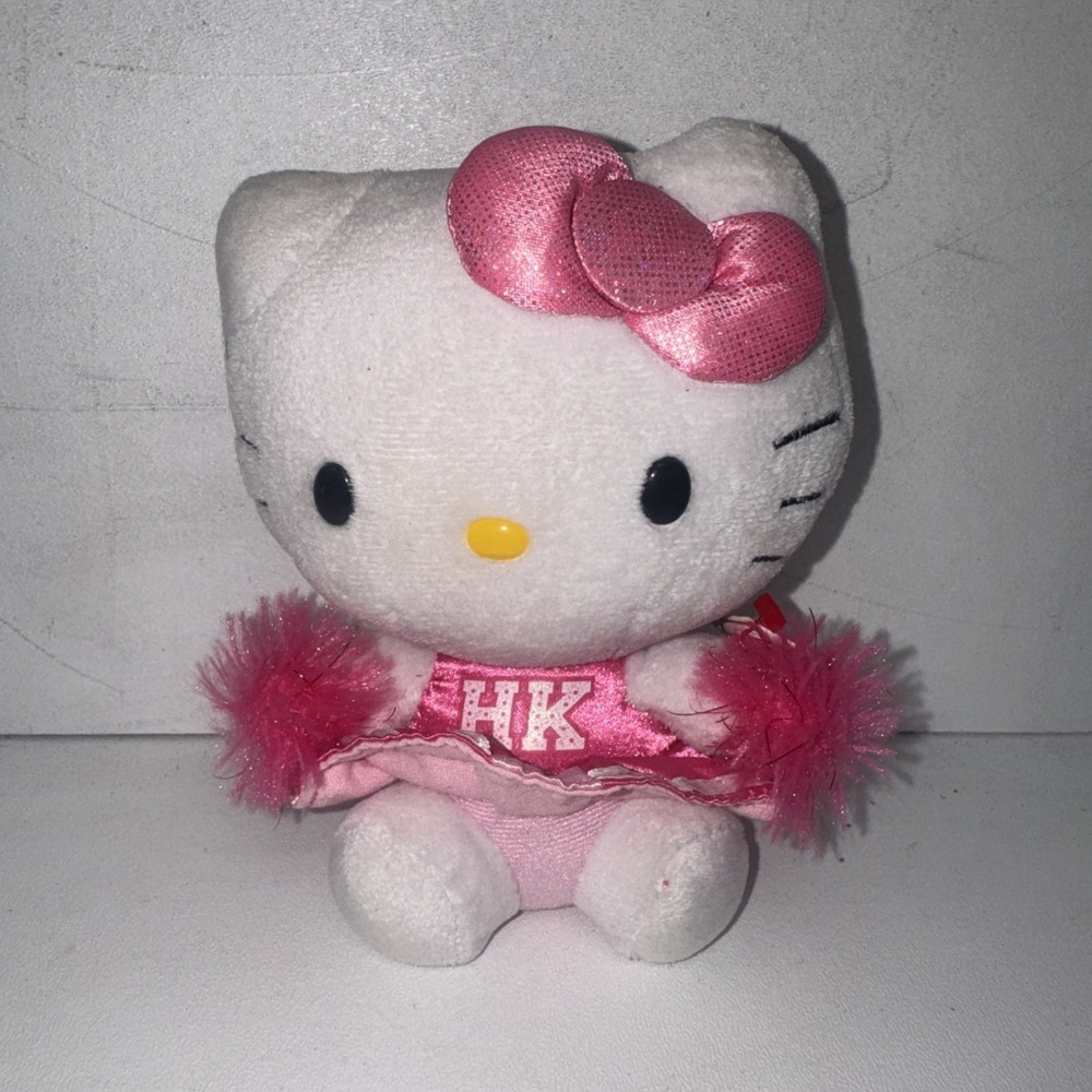 Hello Kitty TY Beanie Babies Cotton Candy Pastel Stripes‎